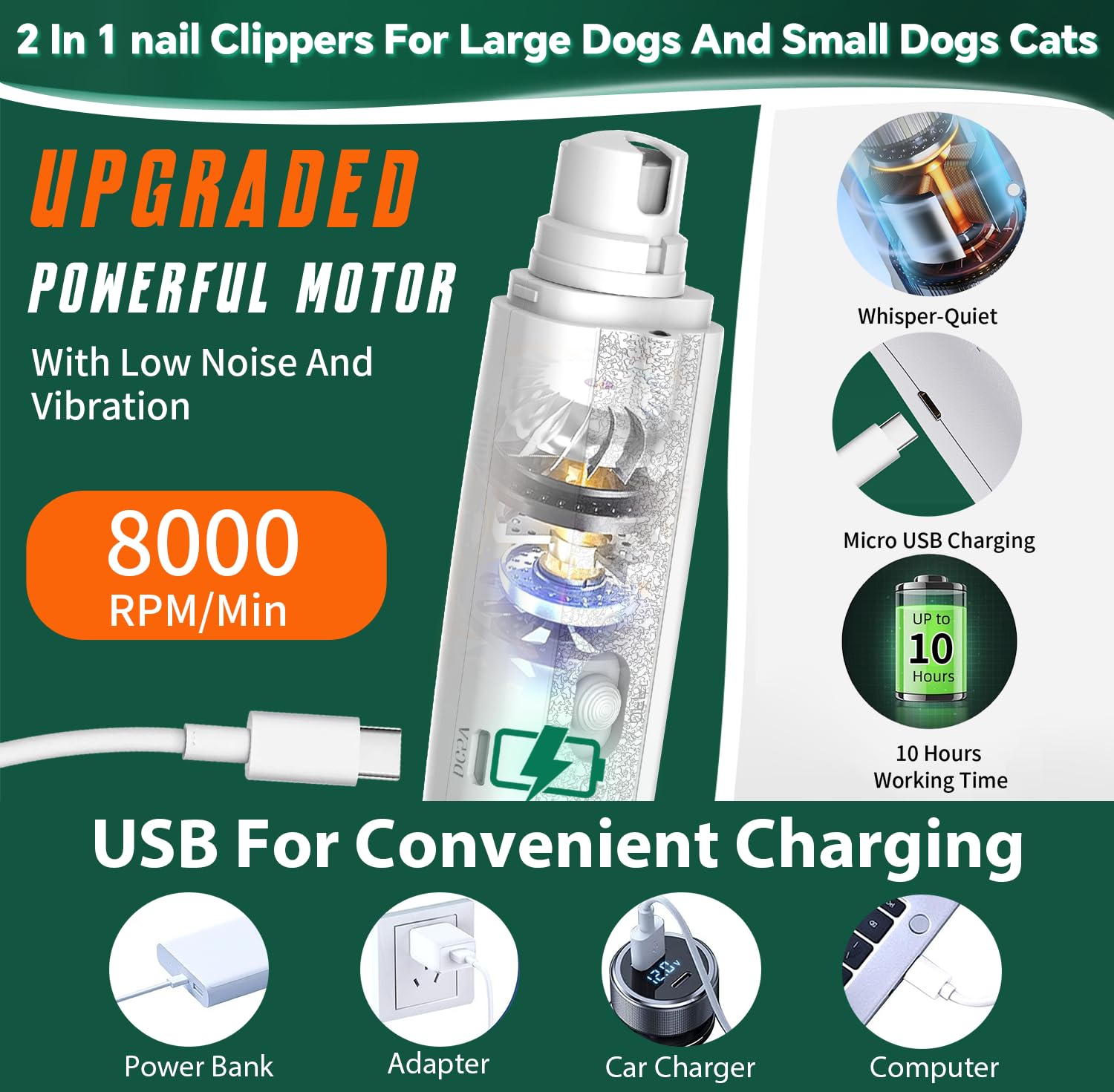 CATPICK low-noise pet nail trimmer for calmer grooming sessions
