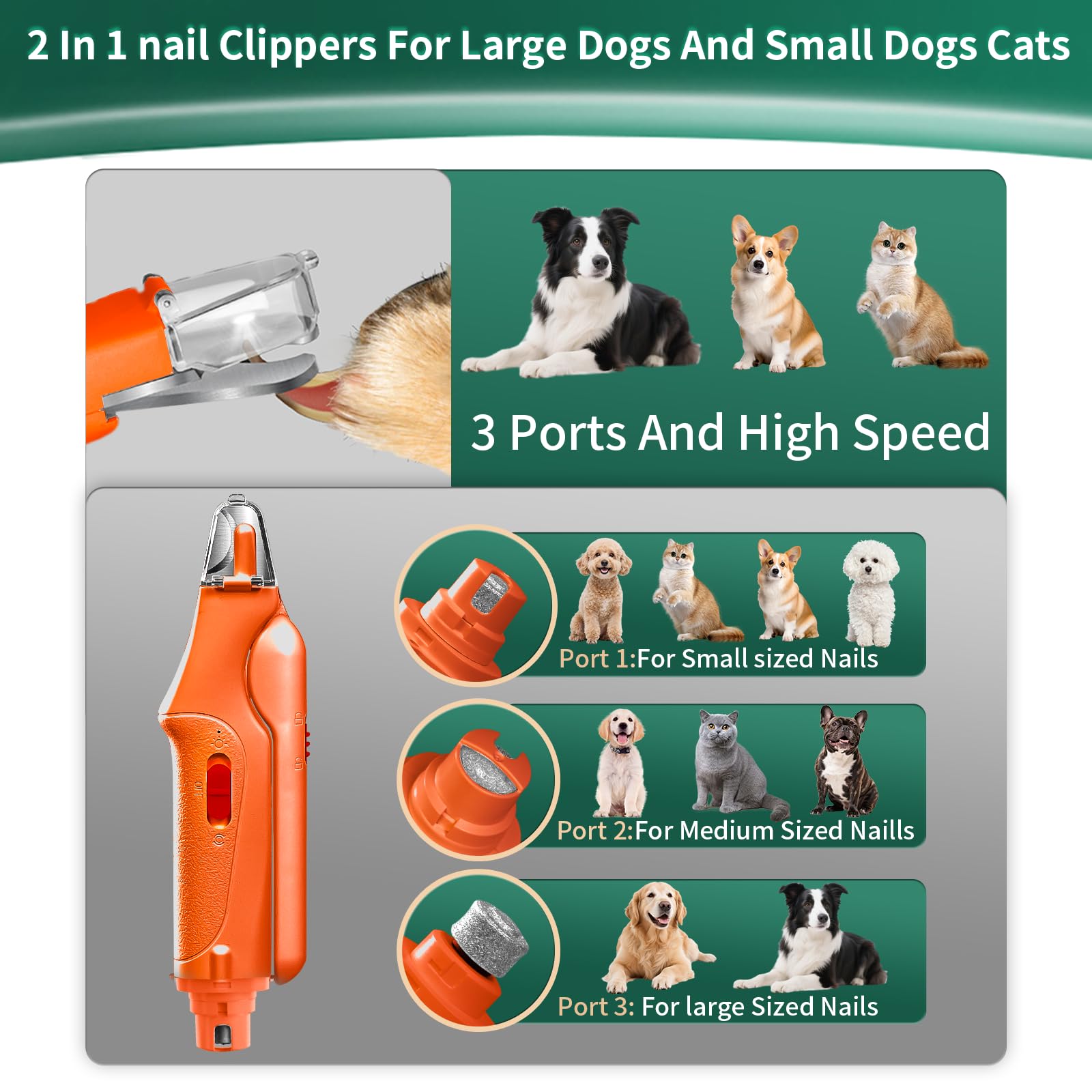 CATPICK nail clipper low-noise operation reduces pet anxiety