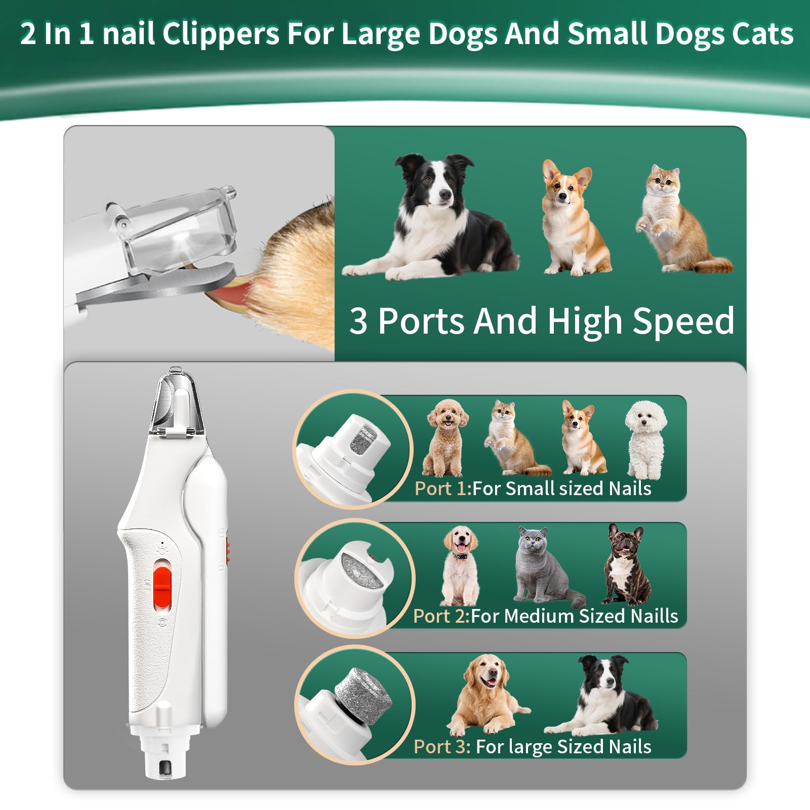 CATPICK nail clippers with dust cap for cleaner trimming