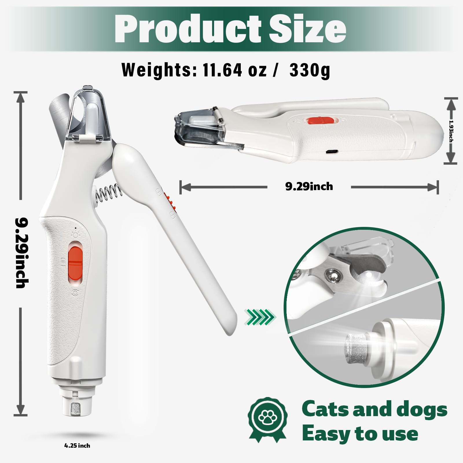 CATPICK safety guard protects against over-cutting during trims