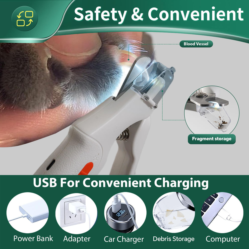 CATPICK USB-rechargeable nail clippers for convenient grooming sessions