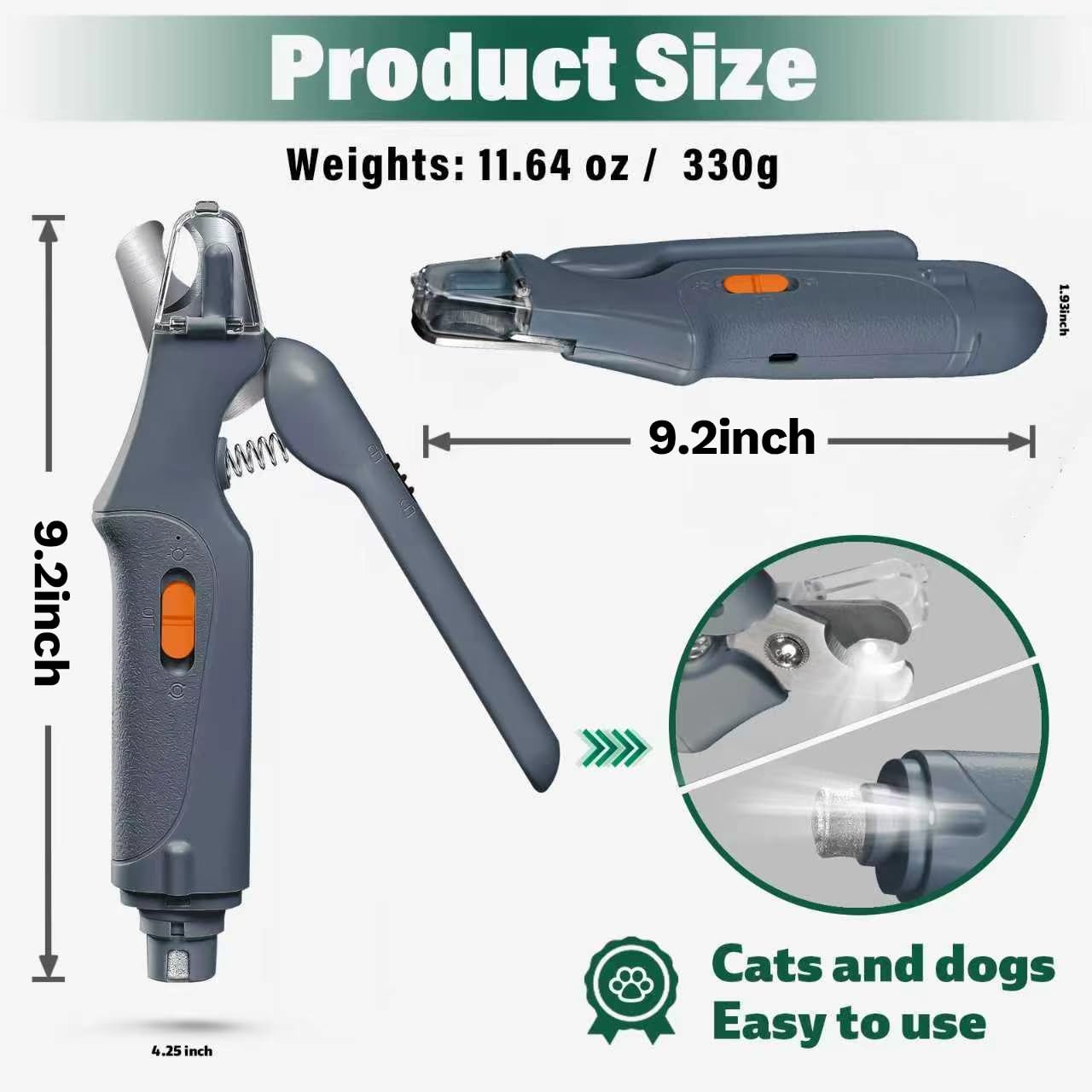 CATPICK quiet-operation design keeps pets relaxed during trimming.