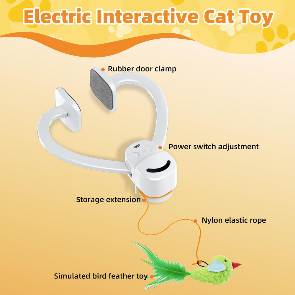 CATPICK USB-charging cable foreground ready for convenient recharge.