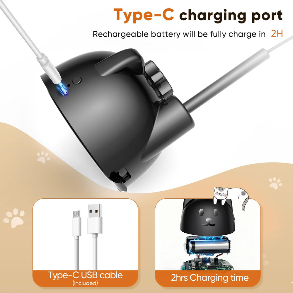 CATPICK USB rechargeable toy eliminates disposable batteries and saves energy