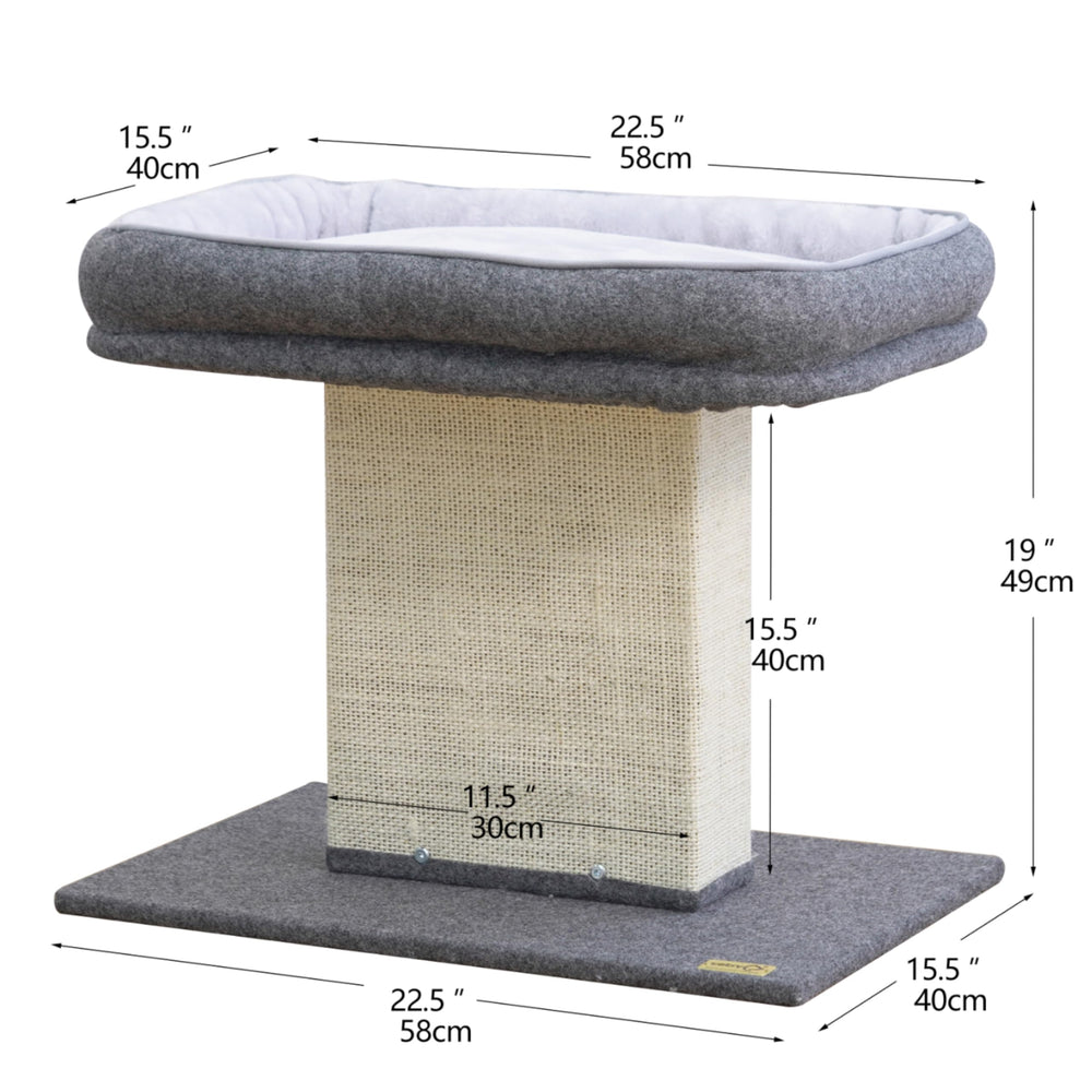 Catry Mellow sisal-post highlights sturdy scratching post for enrichment.