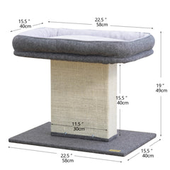 Catry Mellow sisal-post highlights sturdy scratching post for enrichment.
