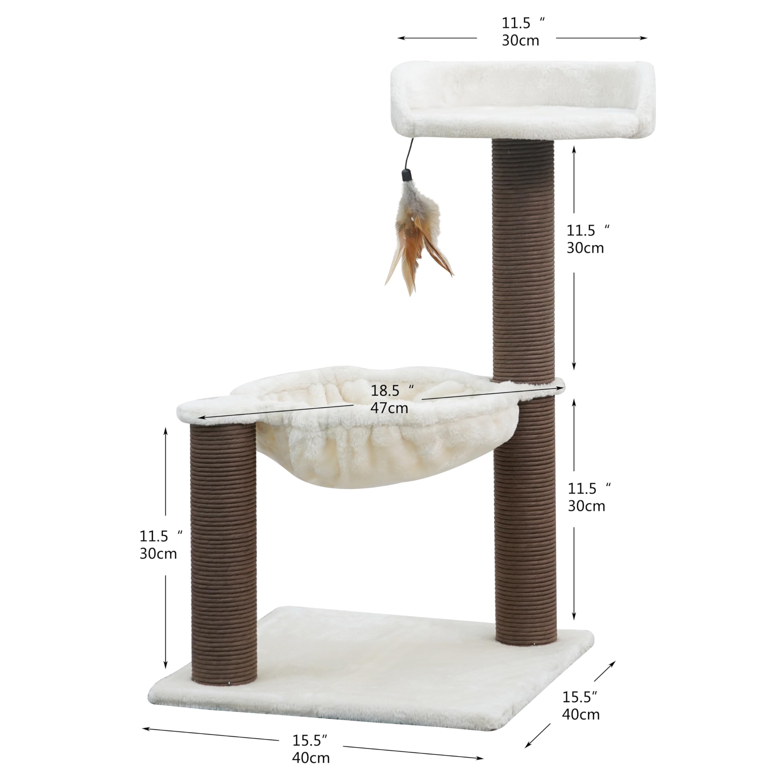 Catry Nirvana plush perch displaying a cozy spot for naps after play.