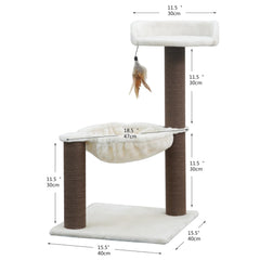 Catry Nirvana plush perch displaying a cozy spot for naps after play.