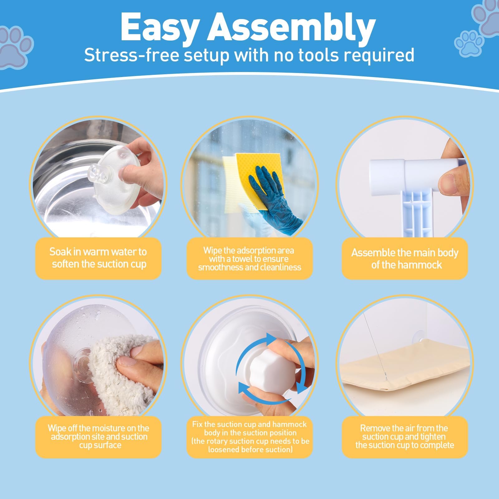 Cats Window Perch Easy Installation means quick setup without tools or fuss.