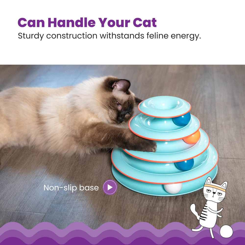 Catstages Chase Meowtain ball-three-spins adds variety and keeps boredom at bay during playtime