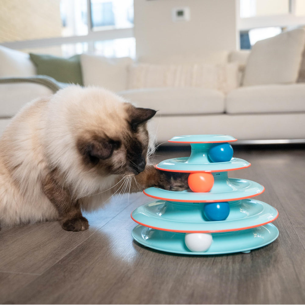 Catstages Chase Meowtain enrichment-toy supports mental exercise and physical activity for energetic cats