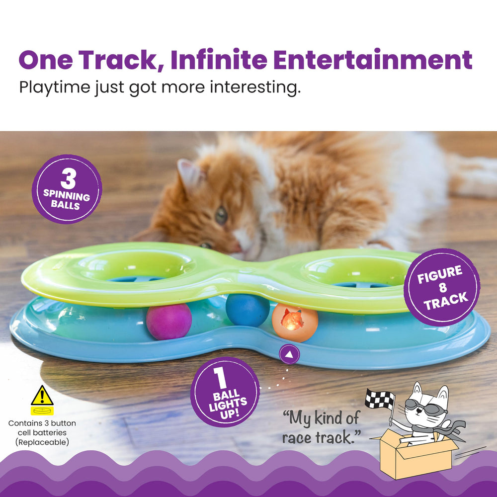 Catstages Infinity Ball Track with two balls offers dynamic chase and interactive fun.