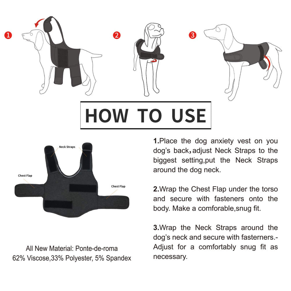 Cattamao Comfort dog anxiety coat soft breathable fabric for gentle pressure