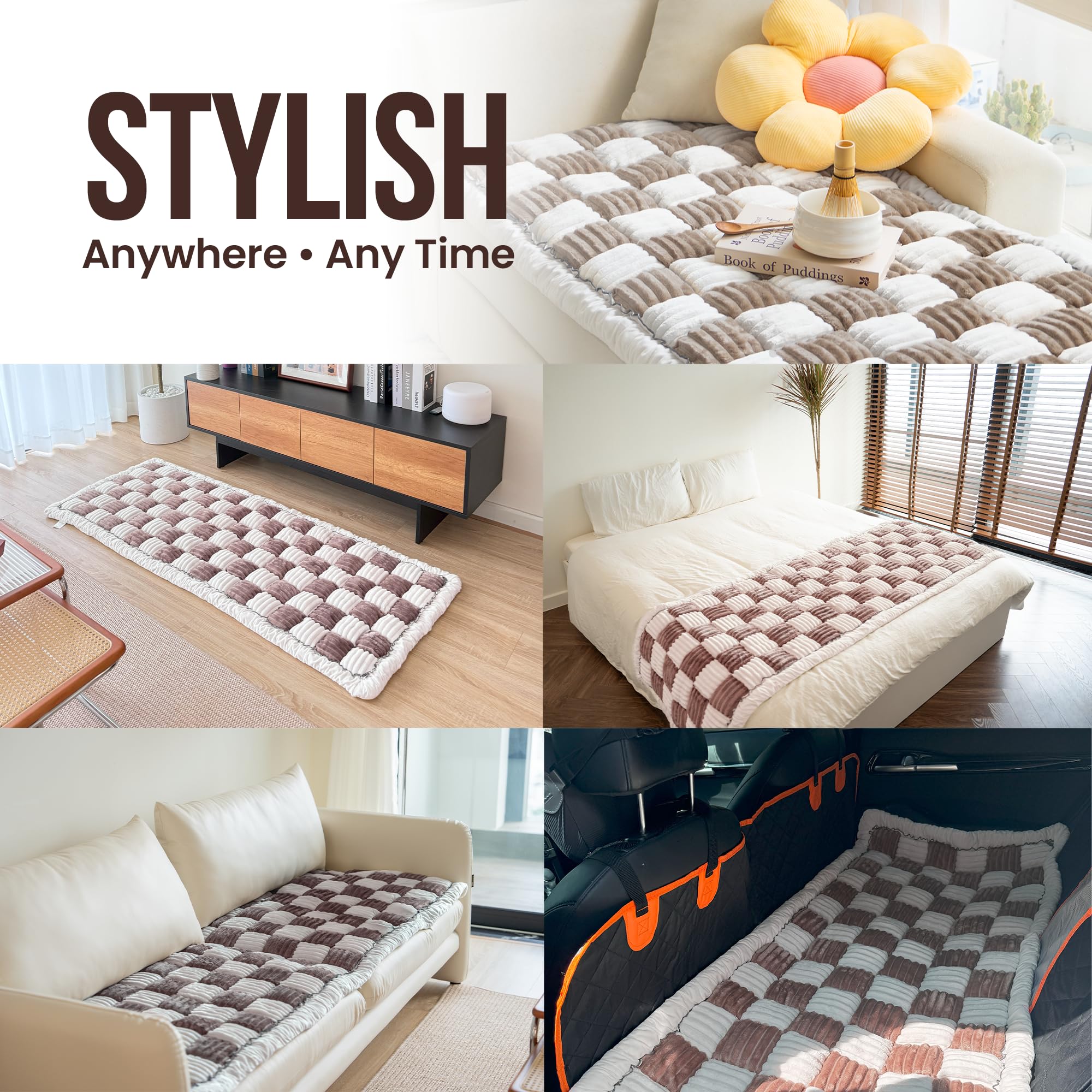 Cattasaurus jumbo deep coffee slipcover blends with decor.