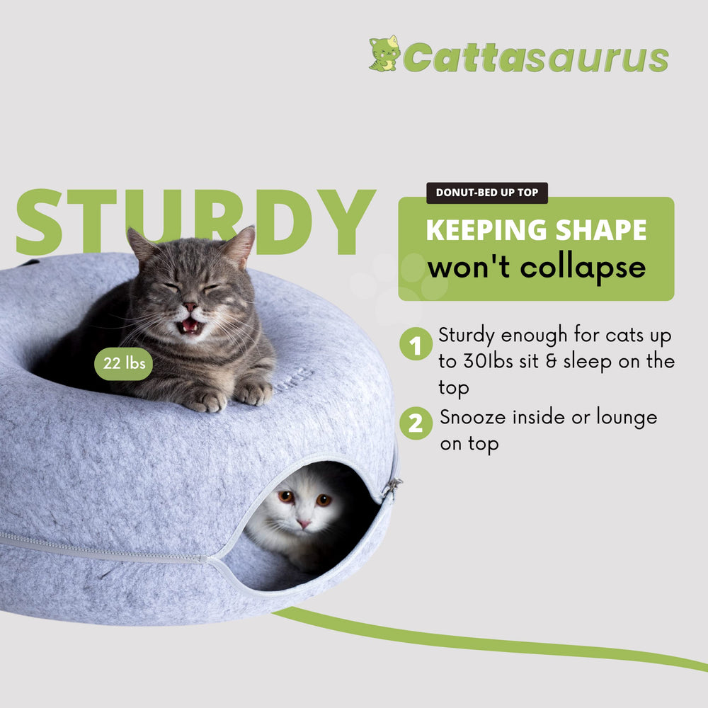 Cattasaurus Peekaboo material closeup highlights durable, non-toxic, odor-resistant fabric