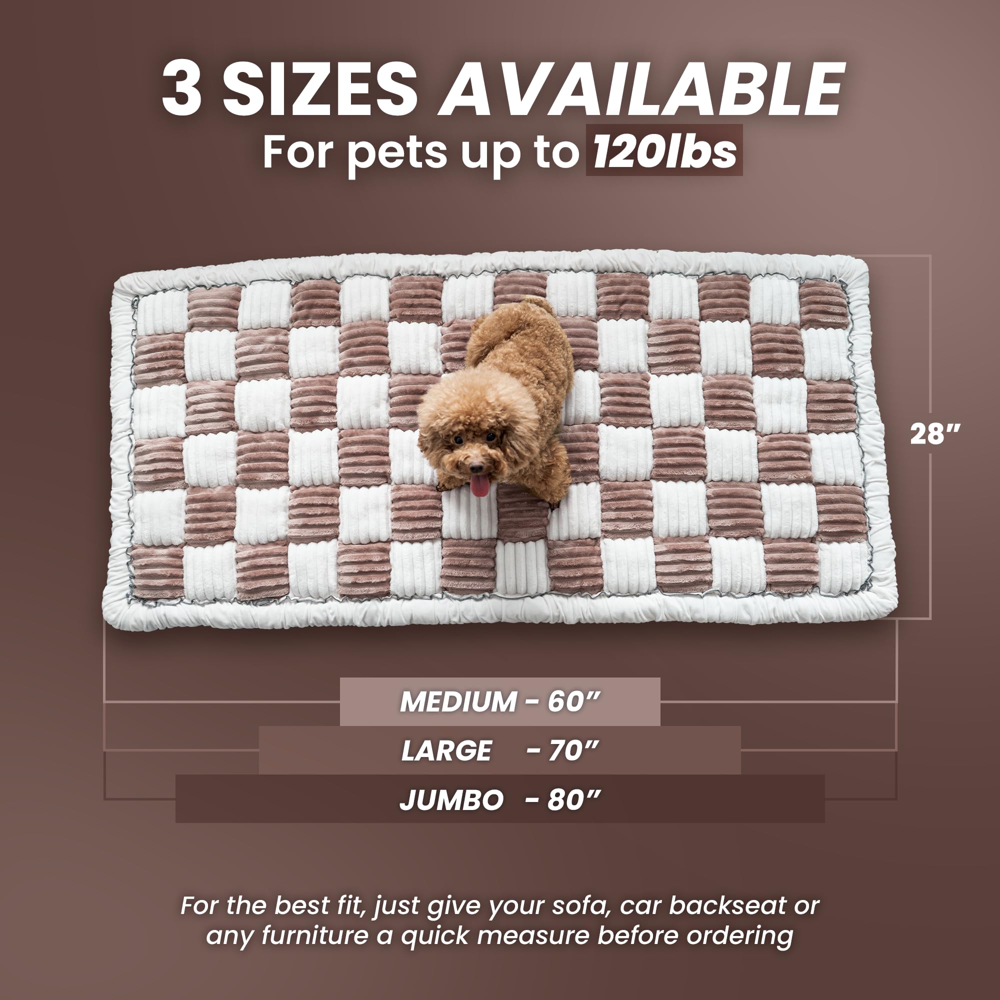 Cattasaurus pet-friendly couch protector keeps dogs comfortable without slipping.