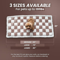 Cattasaurus pet-friendly couch protector keeps dogs comfortable without slipping.