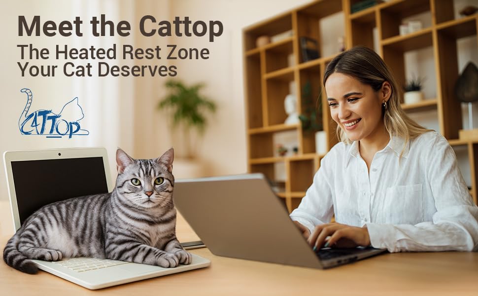 Cattop cat laptop toy adjustable-screen demonstrates how paws stay off real keyboards.