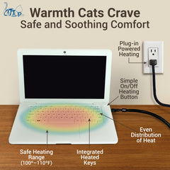 Cattop cat laptop toy molded-keyboard design mimics a real computer.