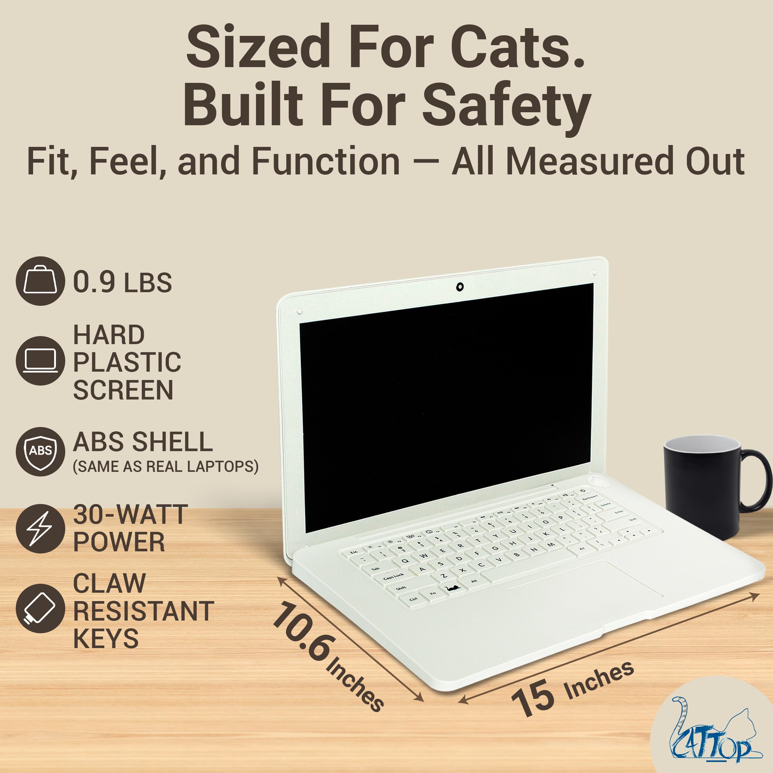 Cattop cat laptop toy references US patent for innovative cat-computer design.