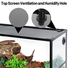 CAVACHEW 67-gallon reptile tank top ventilation for healthy airflow