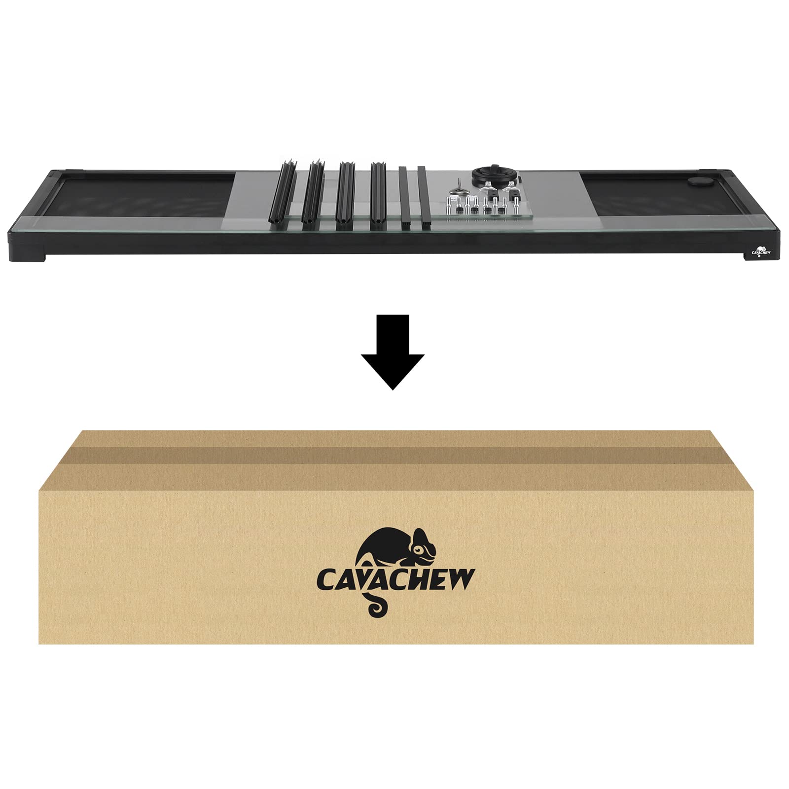 CAVACHEW tempered glass reptile tank clear viewing and durable enclosure