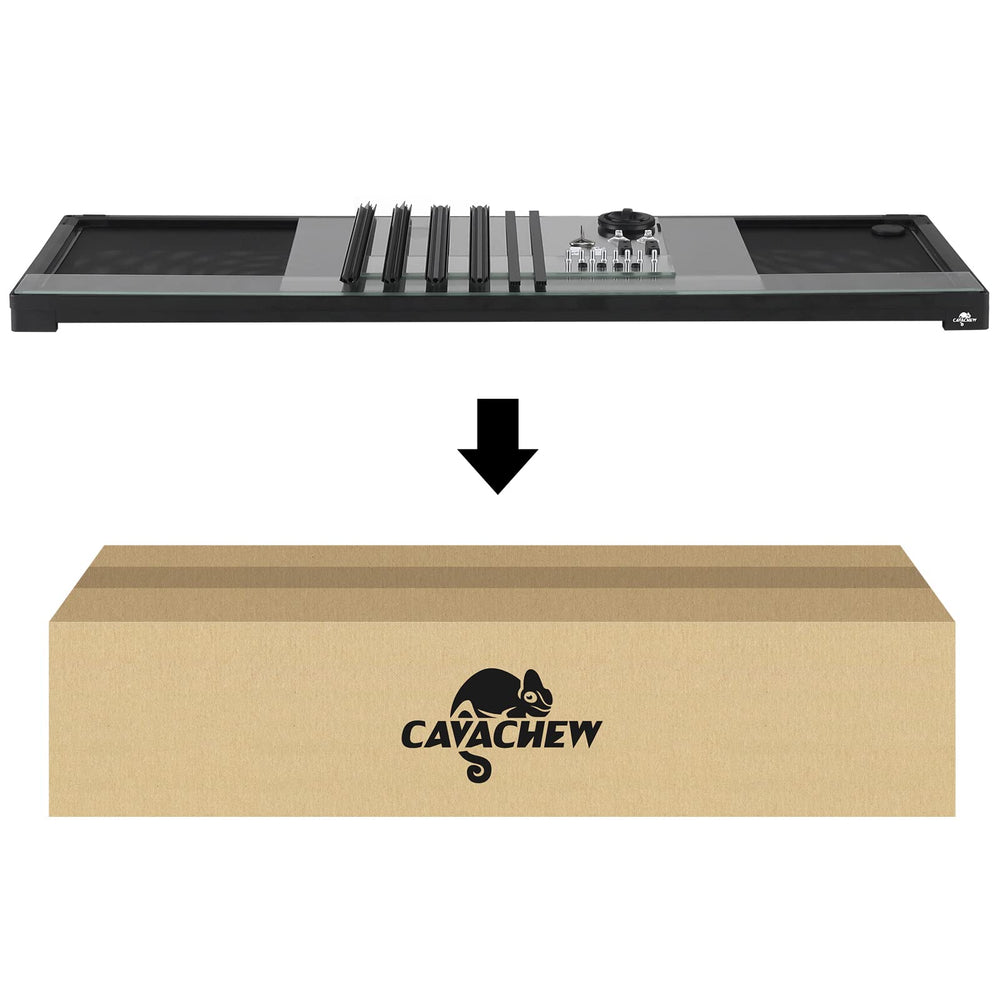 CAVACHEW tempered glass reptile tank clear viewing and durable enclosure