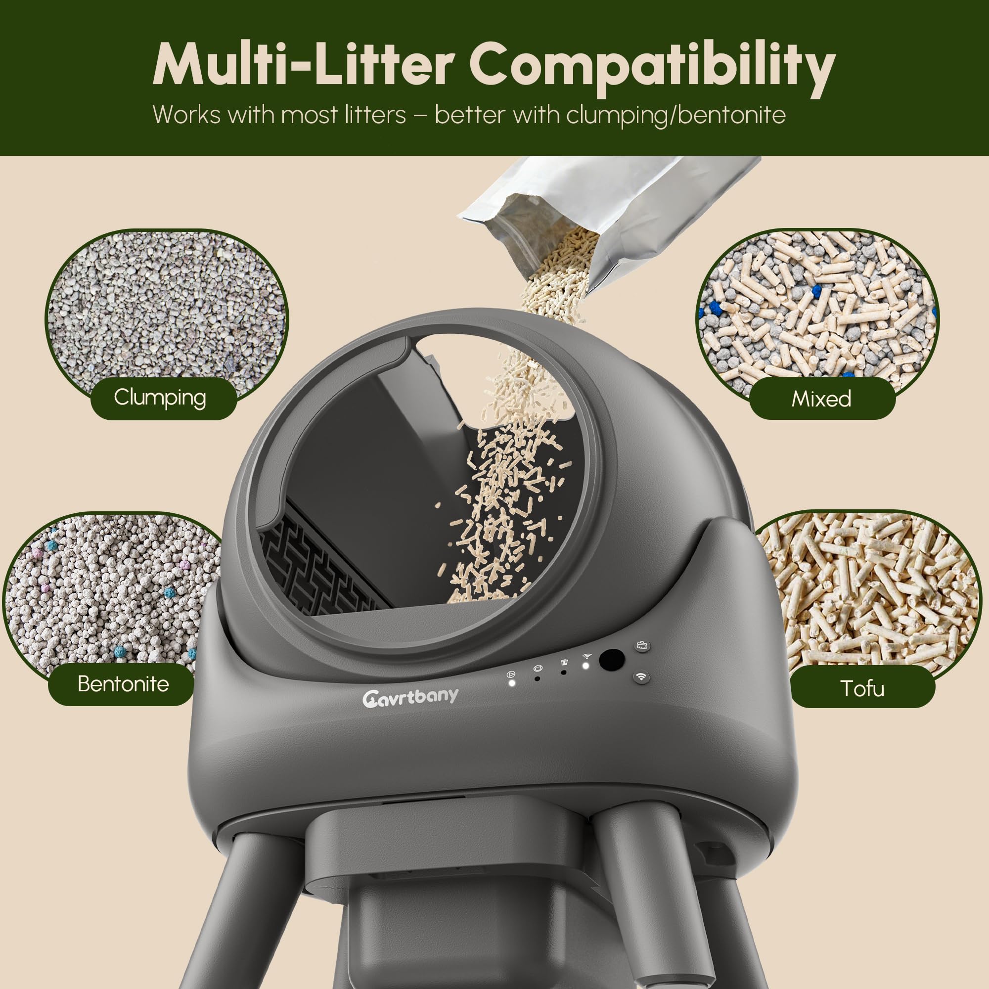 Cavrtbany odour-control system image shows triple-defense odour locks and mat.