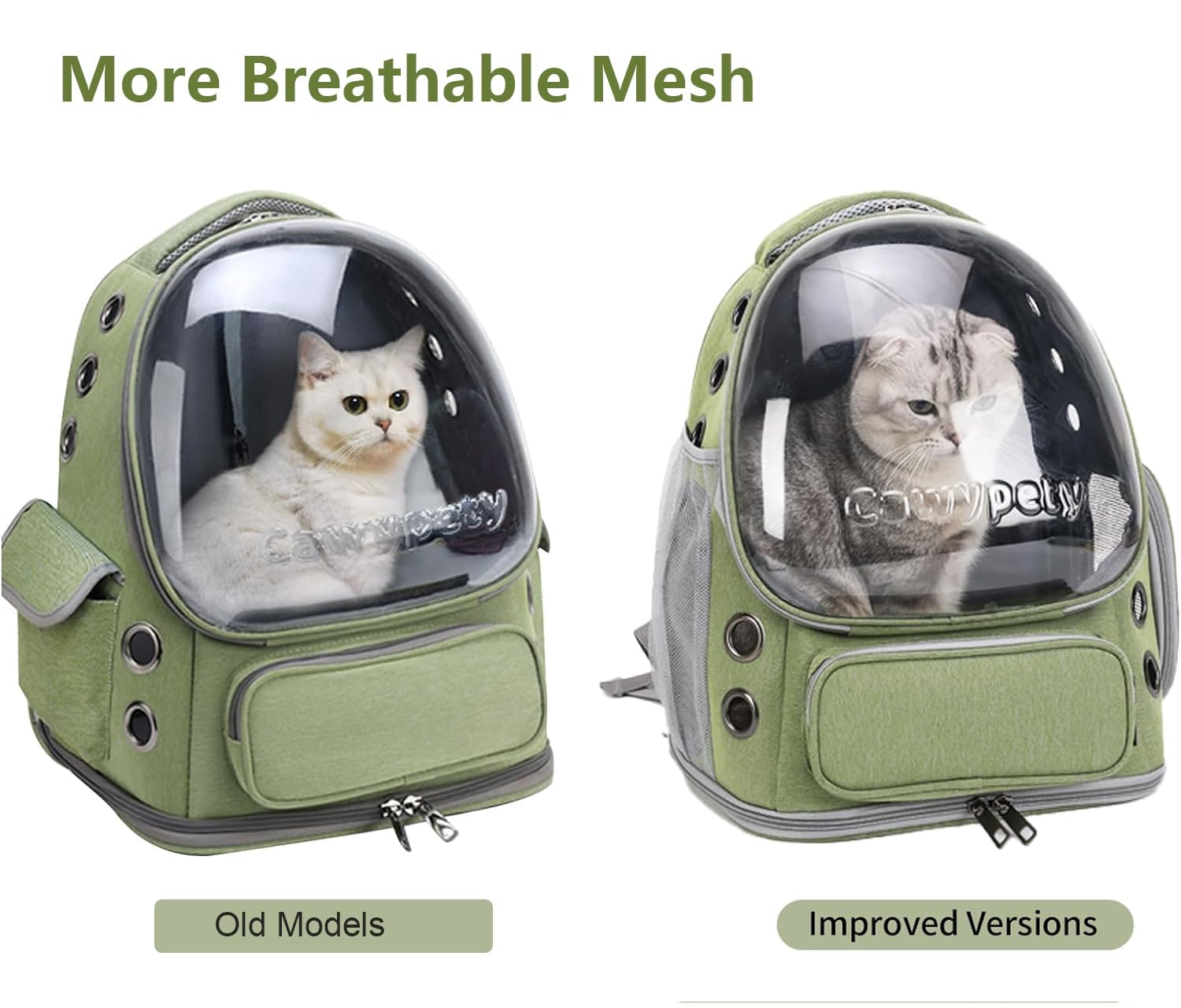 Cawypety cat backpack folded compact design for quick storage between trips.