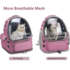 Cawypety cat backpack side-entrances allow easy entry and exit for pets
