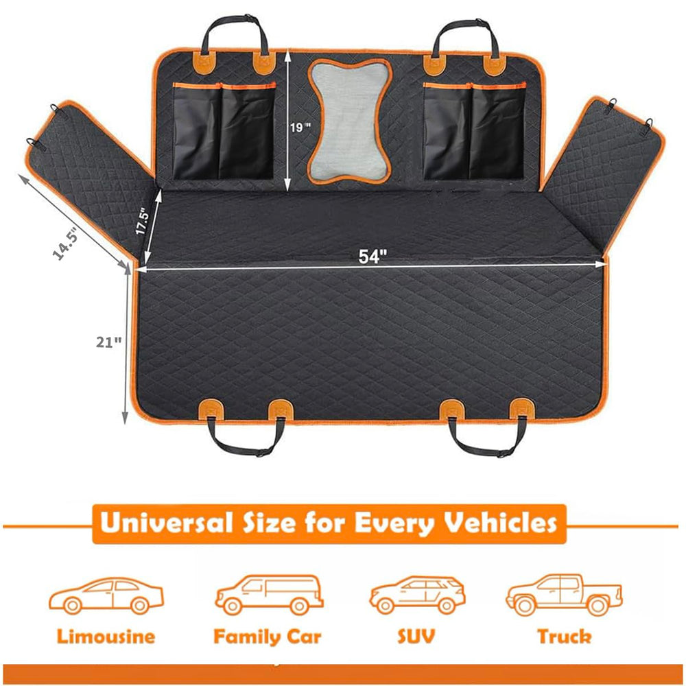 CBBPET dog seat cover with adjustable straps for universal fit