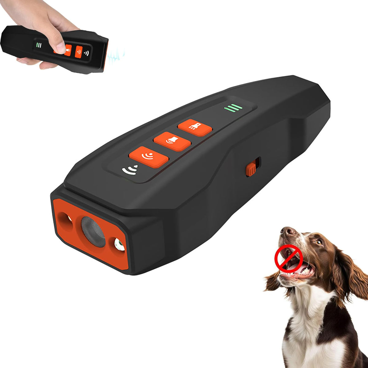 CBDYWVR No Bark Ultra front view for humane bark control indoors and outdoors.