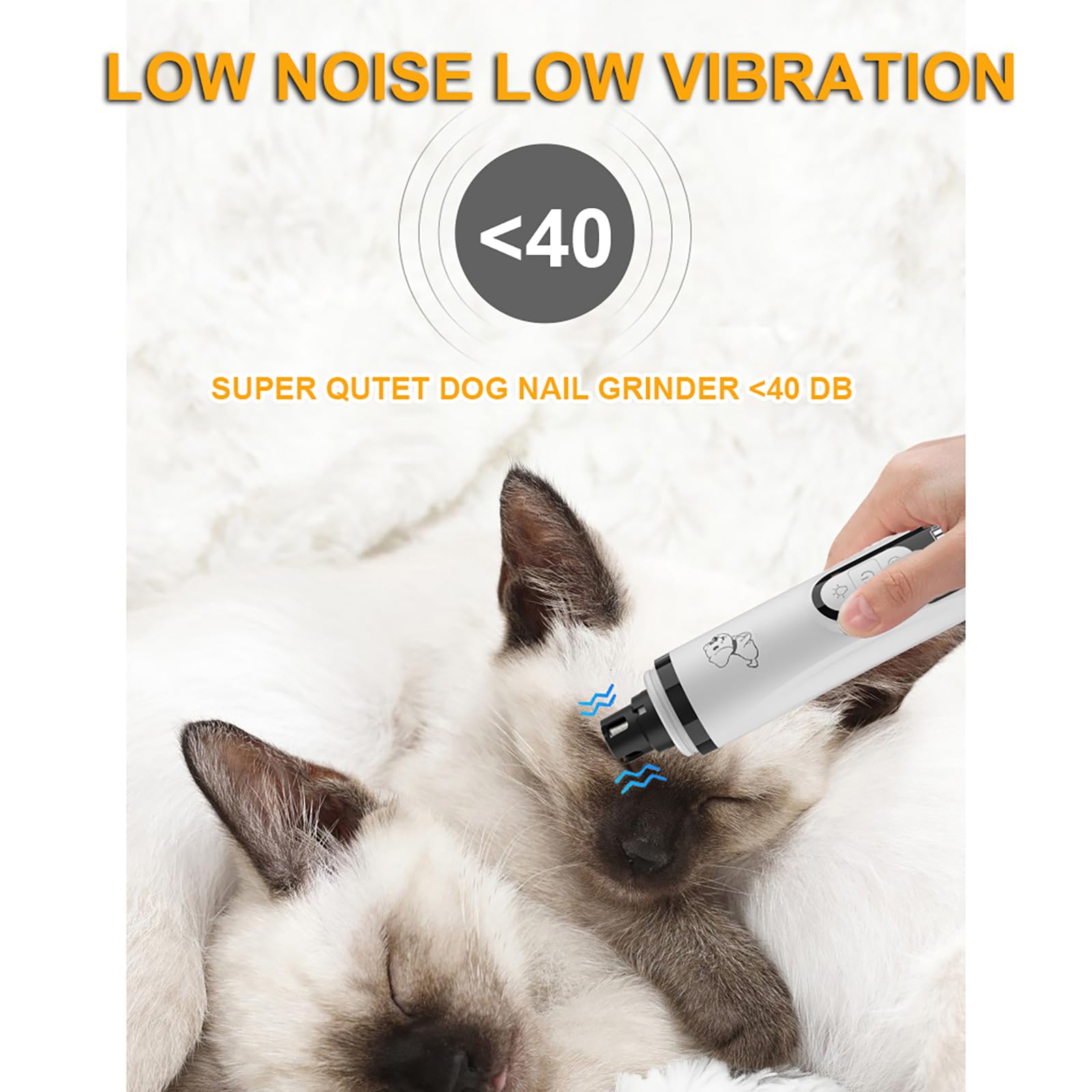 CBDYWVR Silent Groom Pro operates quietly to reduce dog stress during trimming
