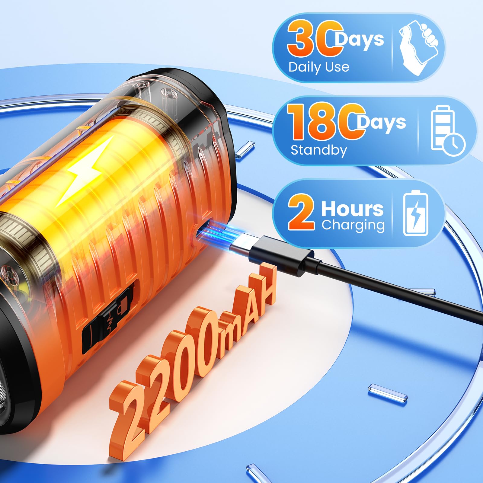 Cbersmg bark deterrent device with built-in flashlight for nighttime visibility