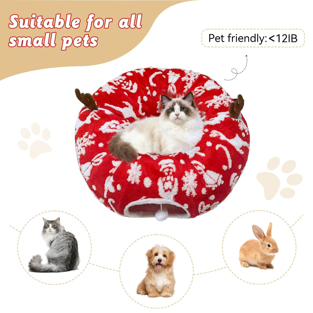Cckuu Cat Tunnel Bed foldable tunnel storage shows simple post-play tidying.