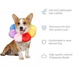 ccypet recovery collar sunflower design closeup shows gentle protection and clear visibility