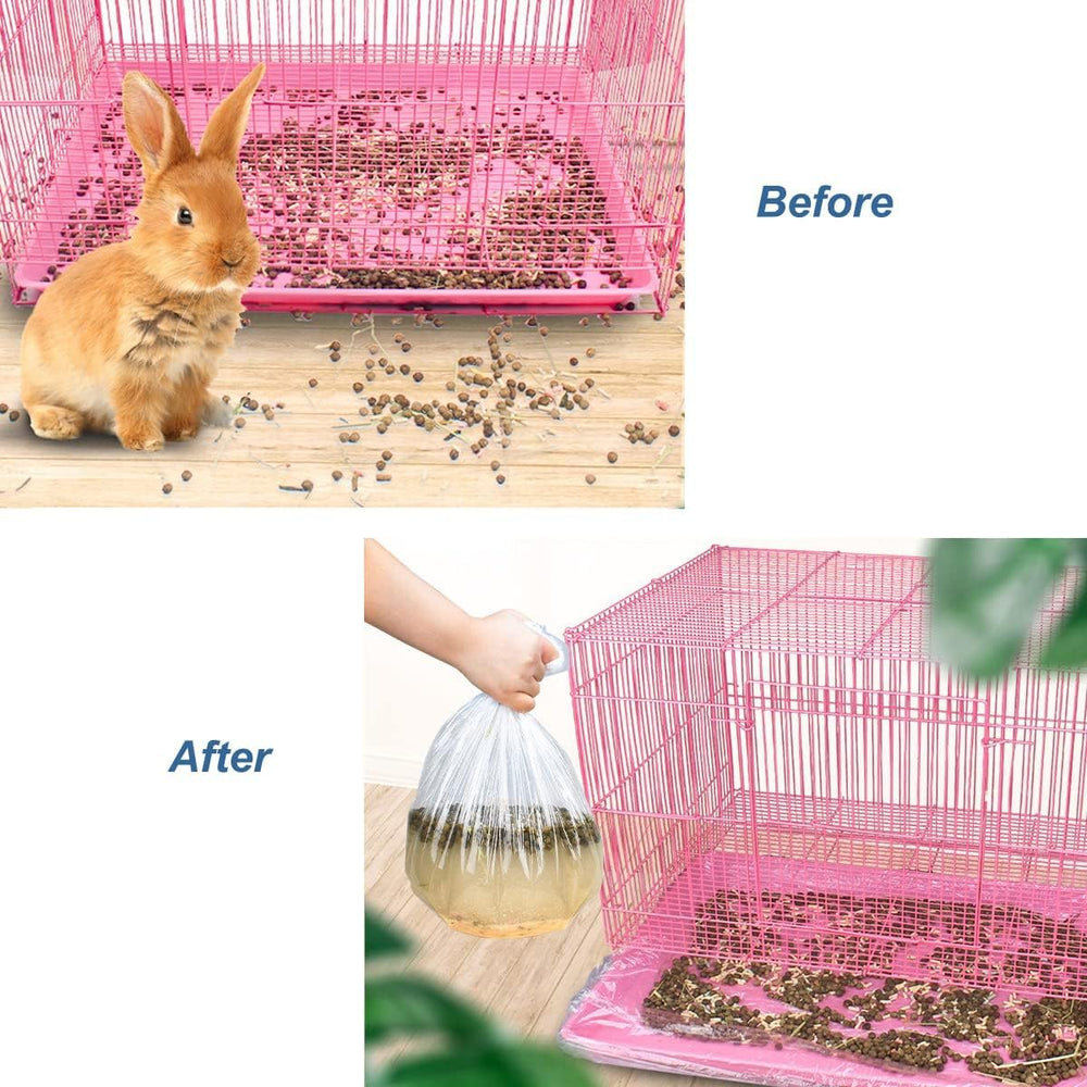 CDFZJC disposable rabbit cage liner flat-setup image shows easy liner placement for fast maintenance.