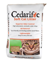 Cedarific natural cedar chips cat litter bag demonstrates eco-friendly, biodegradable option for households