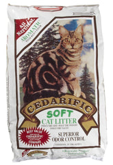 Cedarific Natural Cedar Chips Cat Litter bag demonstrates lightweight handling and natural odor control.