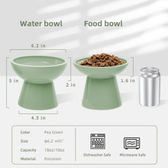 CEEFU 2 elevated cat bowls food bowl close-up showing shallow surface