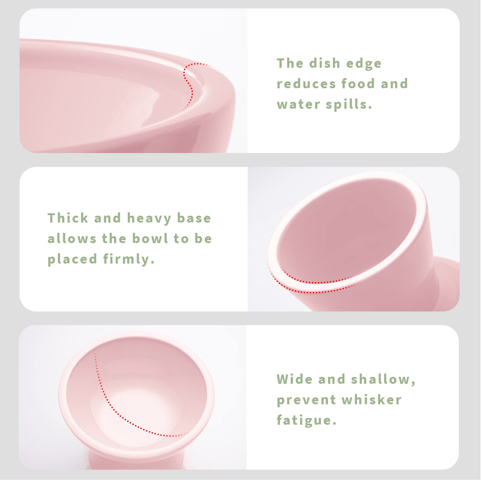 CEEFU 2 elevated cat bowls on-stand highlights durable ceramic material