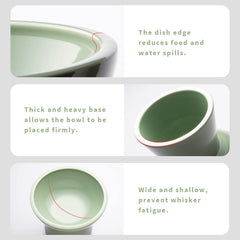 CEEFU 2 elevated cat bowls water bowl with deeper design