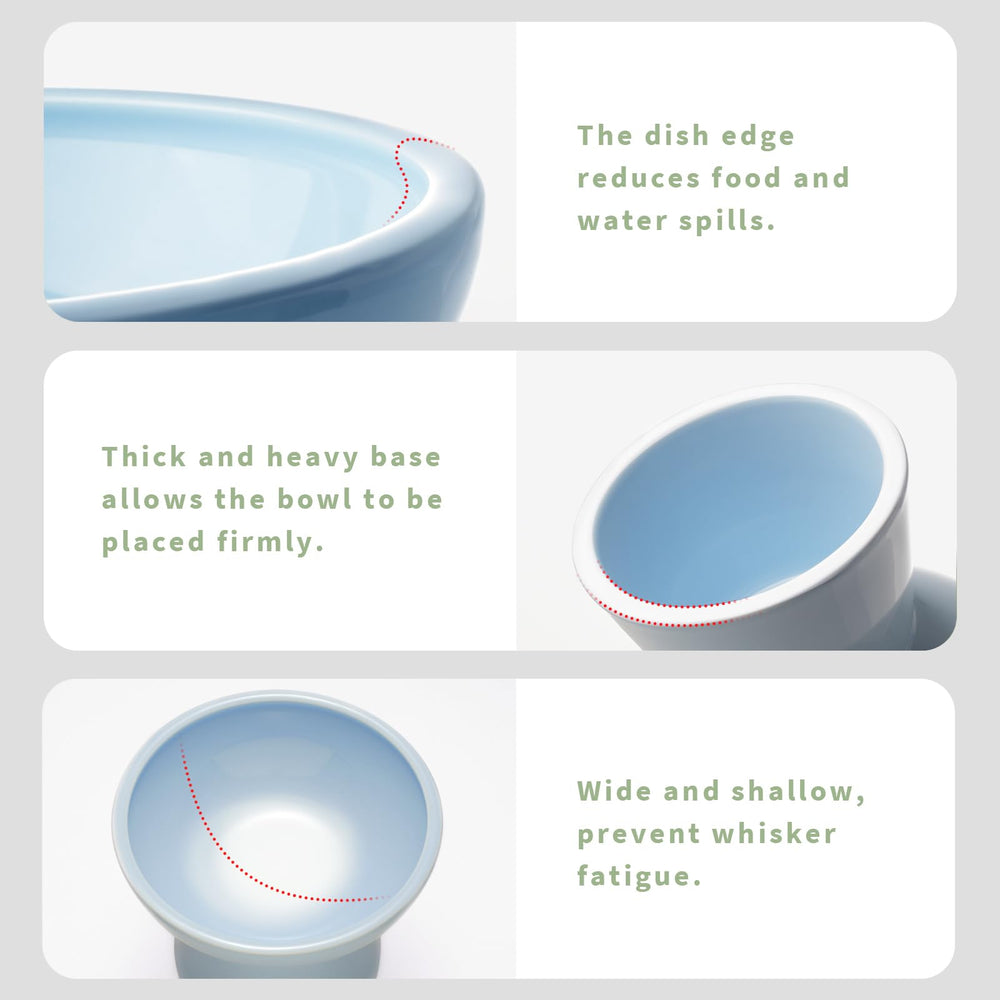 CEEFU elevated cat bowls highlight whisker-friendly design for easy reach