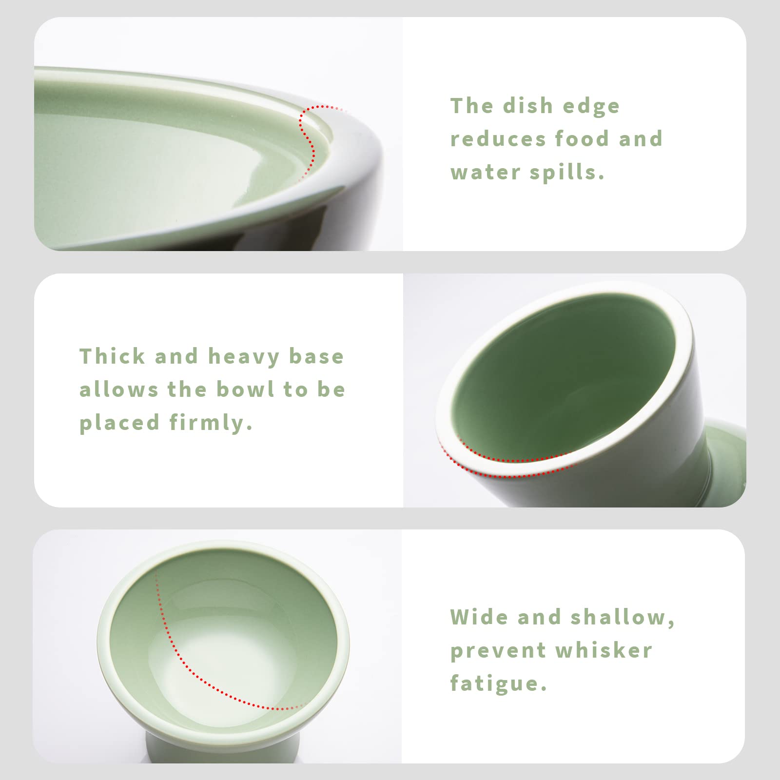 CEEFU elevated feeding height five inches improves comfortable access