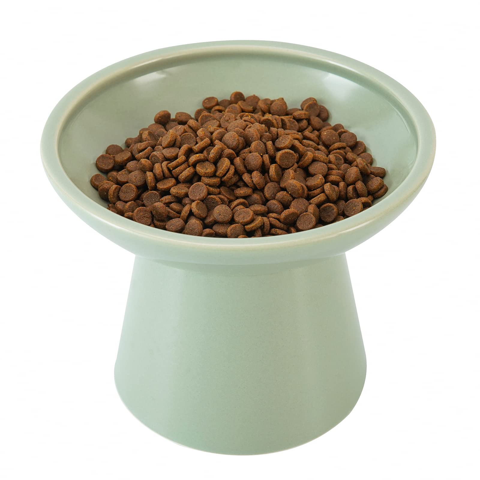 CEEFU extra wide bowl front view shows whisker-friendly design for easy meals