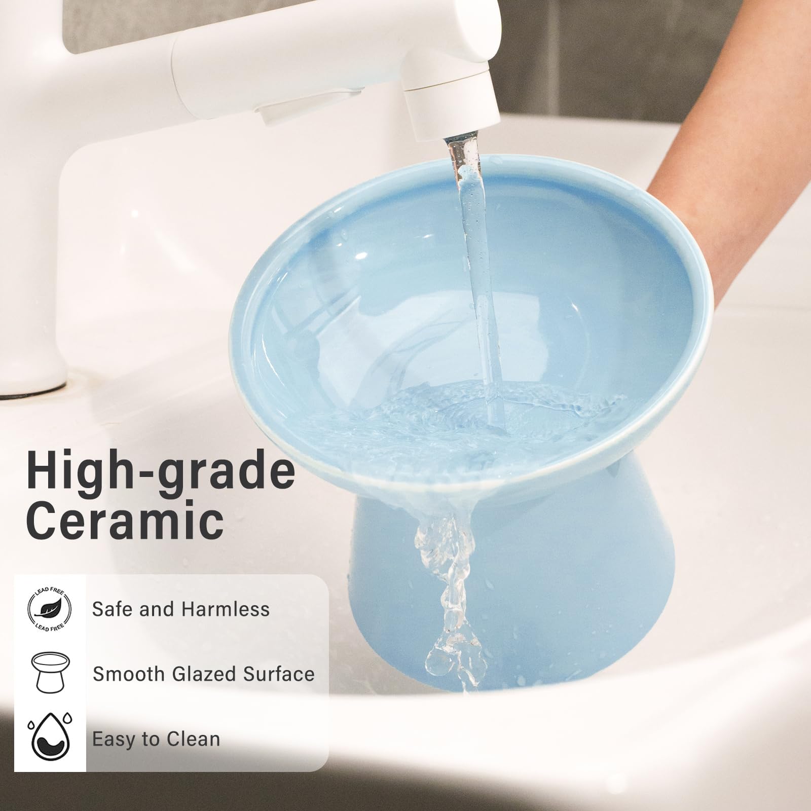 CEEFU heavy-weight ceramic bowls prevent tipping during meals