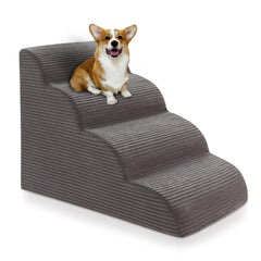 Ceekliybear curved dog stairs high bed demonstrate stable access for small pets.