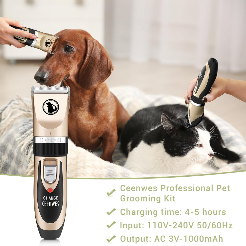 Ceenwes dog clippers attachment combs help tailor thinning and contouring.