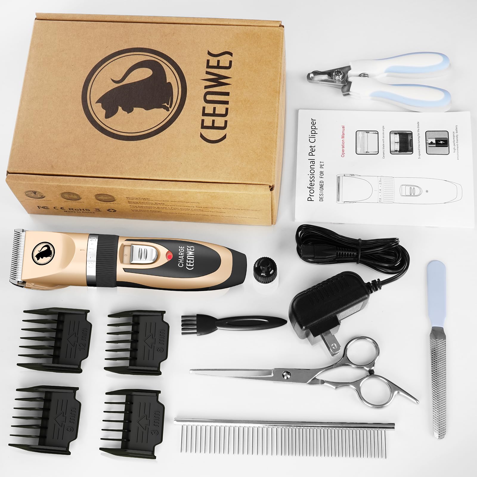 Ceenwes dog clippers case and tools keep grooming essentials organized.