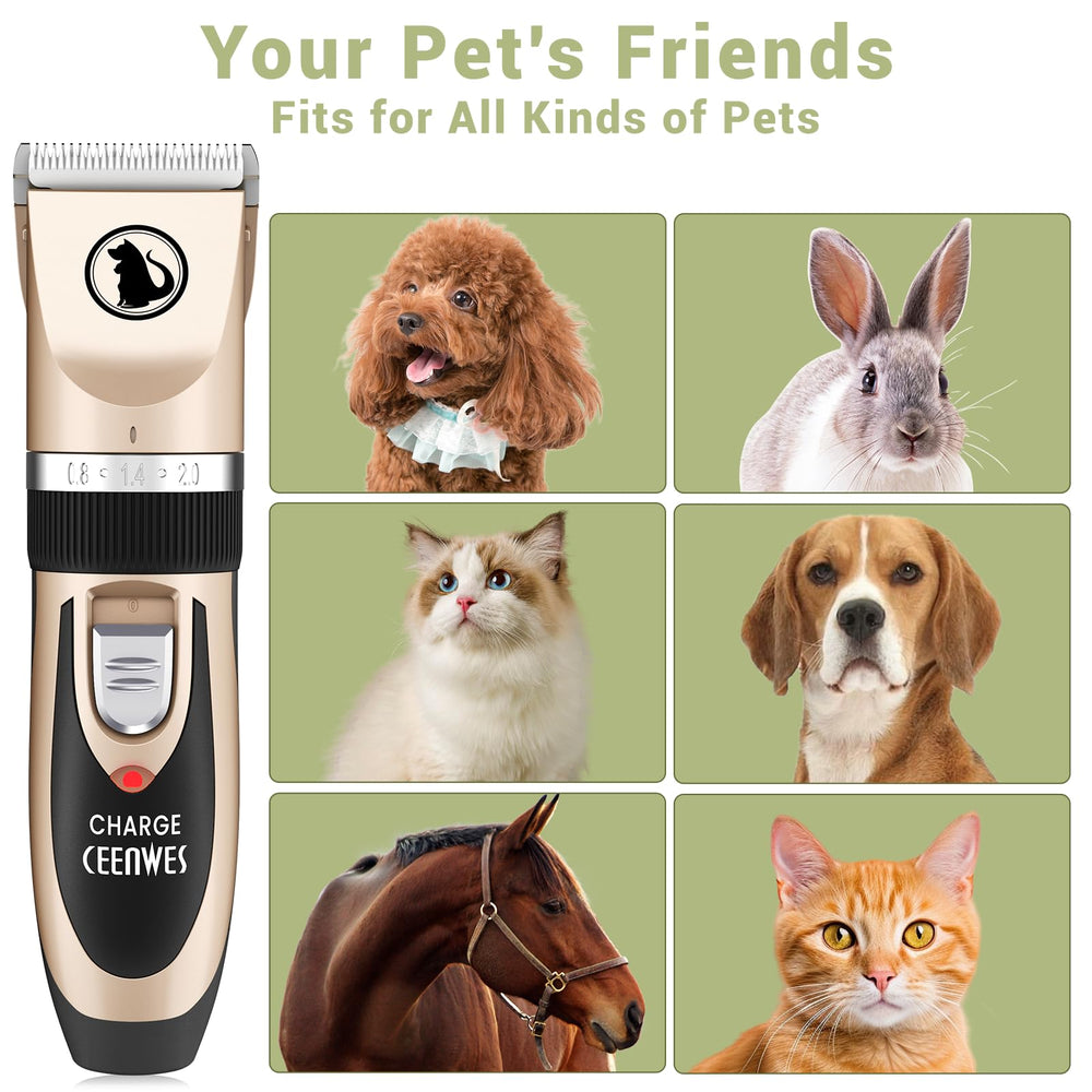 Ceenwes dog clippers adjustable length settings enable precise fur length control.